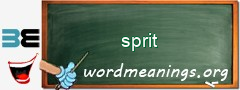 WordMeaning blackboard for sprit